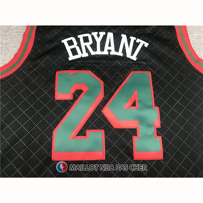 Maillot Los Angeles Lakers Kobe Bryant NO 24 Mitchell & Ness 2007-08 Noir